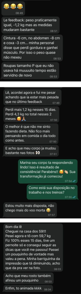 Depoimento de aluna sobre a consultoria nutricional online 2